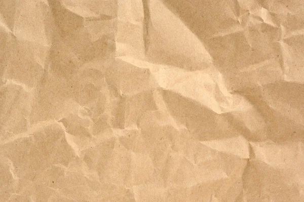 Crumpled Brown Paper Texture — Stock Photo, Image