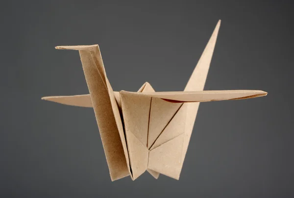 Origami papír jeřáb — Stock fotografie