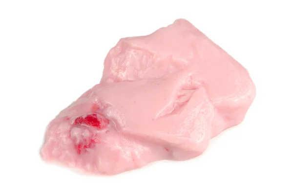 Yogurt alla fragola isolato su sfondo bianco — Foto Stock