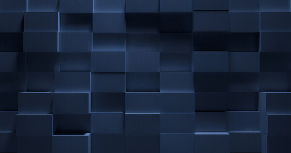 A 3D high detail blue metal background