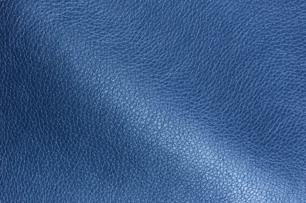 Blue Glossy Artificial Leather Texture — Stock Photo, Image