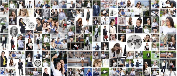 Collage business people — Stock Photo, Image