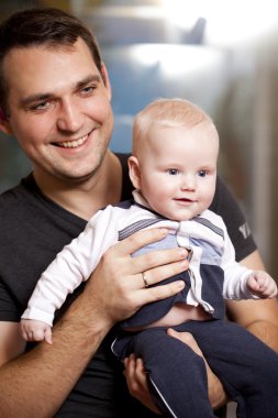 Baba ve bebek çocuk 