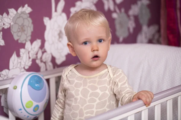 Baby boy in the bedroom — Stock Photo, Image