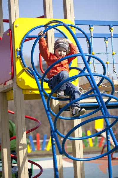 The three-year young boy on the playground — Stock Photo, Image