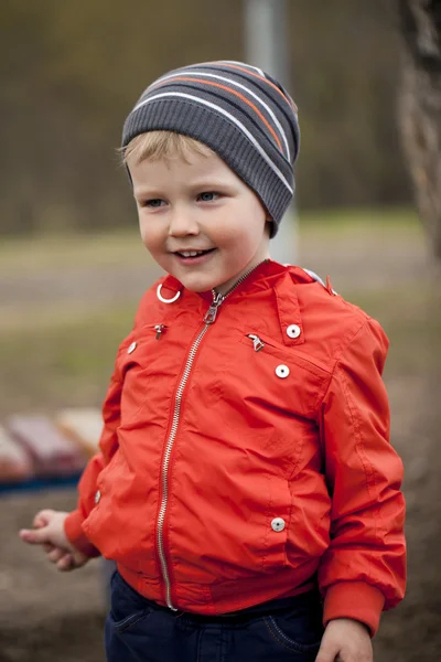 The three-year young boy on the playground — Stock Photo, Image