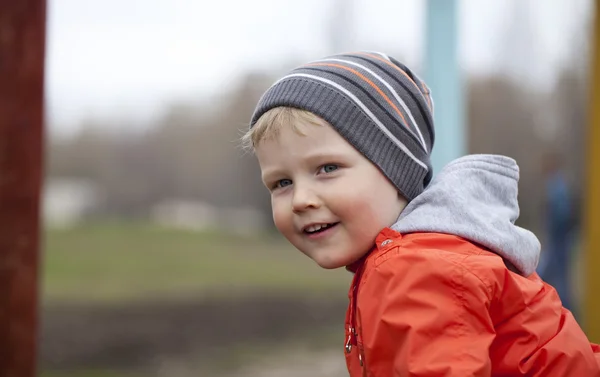 The three-year young boy on the playground — Stock Photo, Image