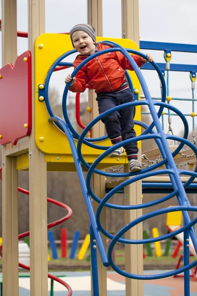 The three-year young boy on the playground — Stock Photo, Image