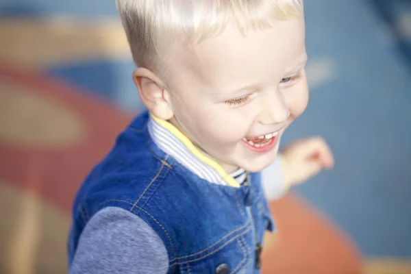 Close up, Blonde baby boy — Stock Photo, Image