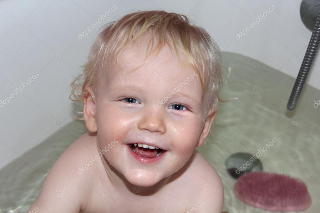 Curly Wavy Hair Blond Baby Boy Stock Photo C Arkusha 107448702