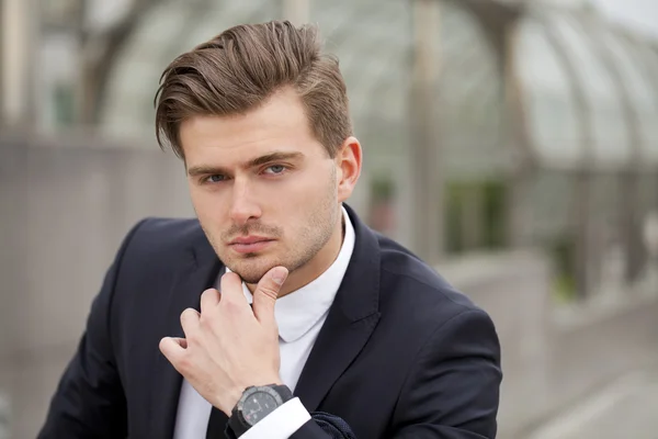 Portrait of a cheerful businessman — Stock Photo, Image