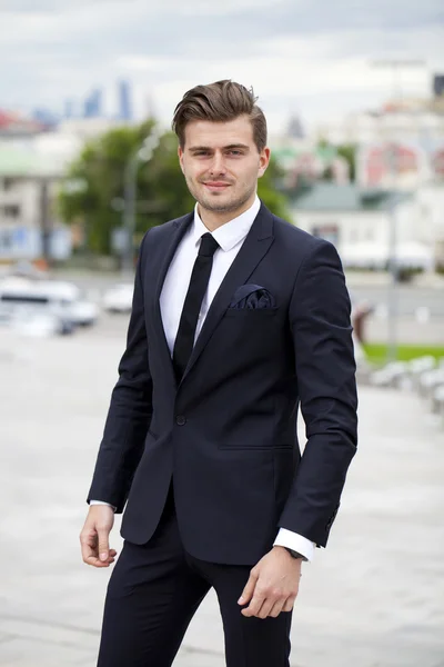 Portrait of a cheerful businessman — Stock Photo, Image