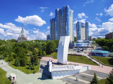 Samara, Rusya Federasyonu - 21 Mayıs: Gün görünümü dairenin karmaşık Ladya