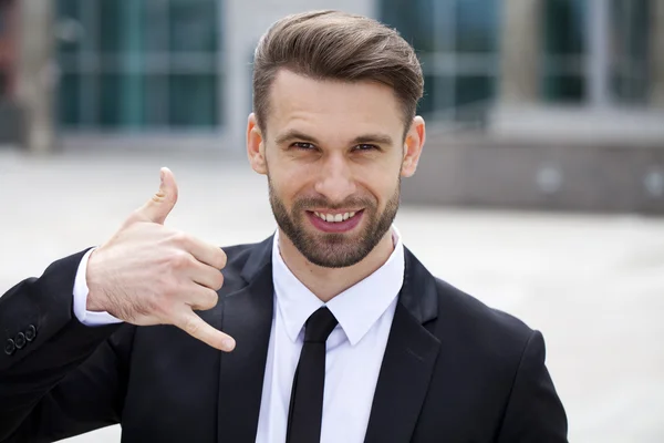 Retrato de un empresario alegre — Foto de Stock