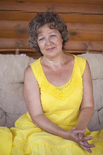 Close up portrait of lovely middle aged woman — Stock Photo, Image