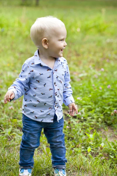 Blonde baby boy — Stock Photo, Image