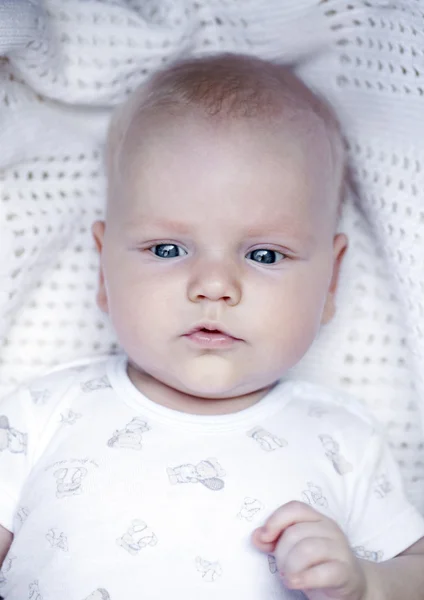 Cute three month old baby boy — Stock Photo, Image