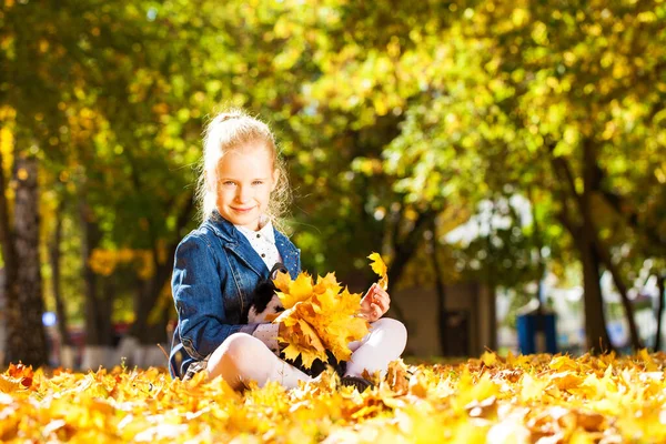 Портрет Молодой Девушки Осеннем Парке — стоковое фото