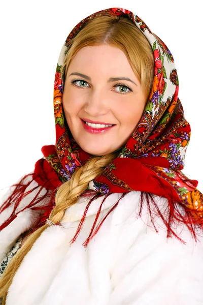 Portret Młodej Ruskiej Blondynki — Zdjęcie stockowe