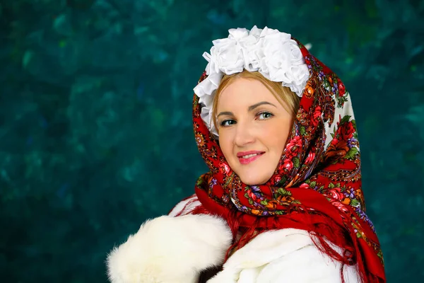 Portrait Young Russian Blonde Girl — Stock Photo, Image