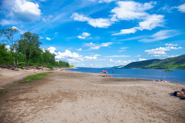 Volga Älvkanal Mastryukovskie Sjöar Ryssland Samara Samara Regionen Sommar Utomhus — Stockfoto