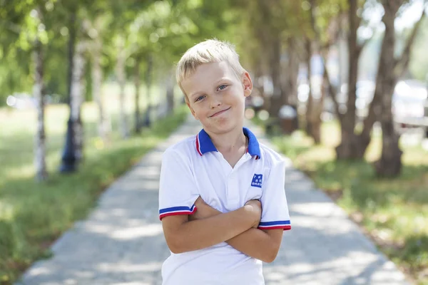 Retrato Niño Rubio — Foto de Stock