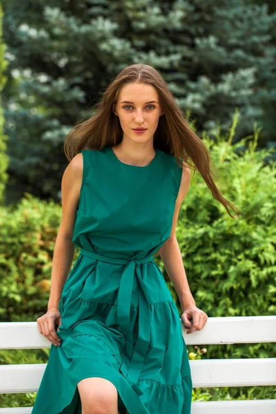 Close Portrait Young Beautiful Blonde Woman Summer Outdoors — Stock Photo, Image