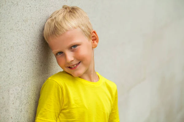 Närbild Liten Pojke Sommarpark — Stockfoto