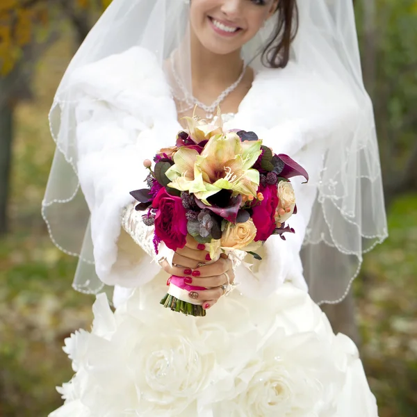 Bruids boeket close-up — Stockfoto