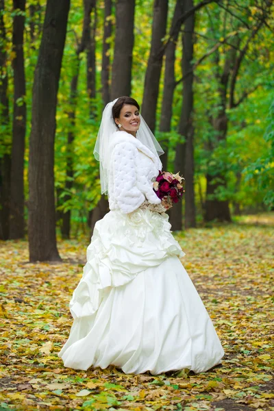 美丽微笑的新娘的画像 — 图库照片