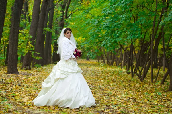 Gülümseyen güzel bir gelinin portresi — Stok fotoğraf