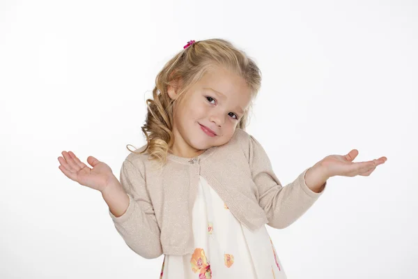 Retrato de una chica bonita liitle — Foto de Stock