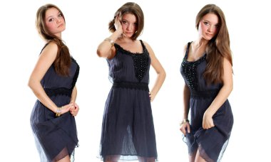 Kolaj, genç güzel kadın