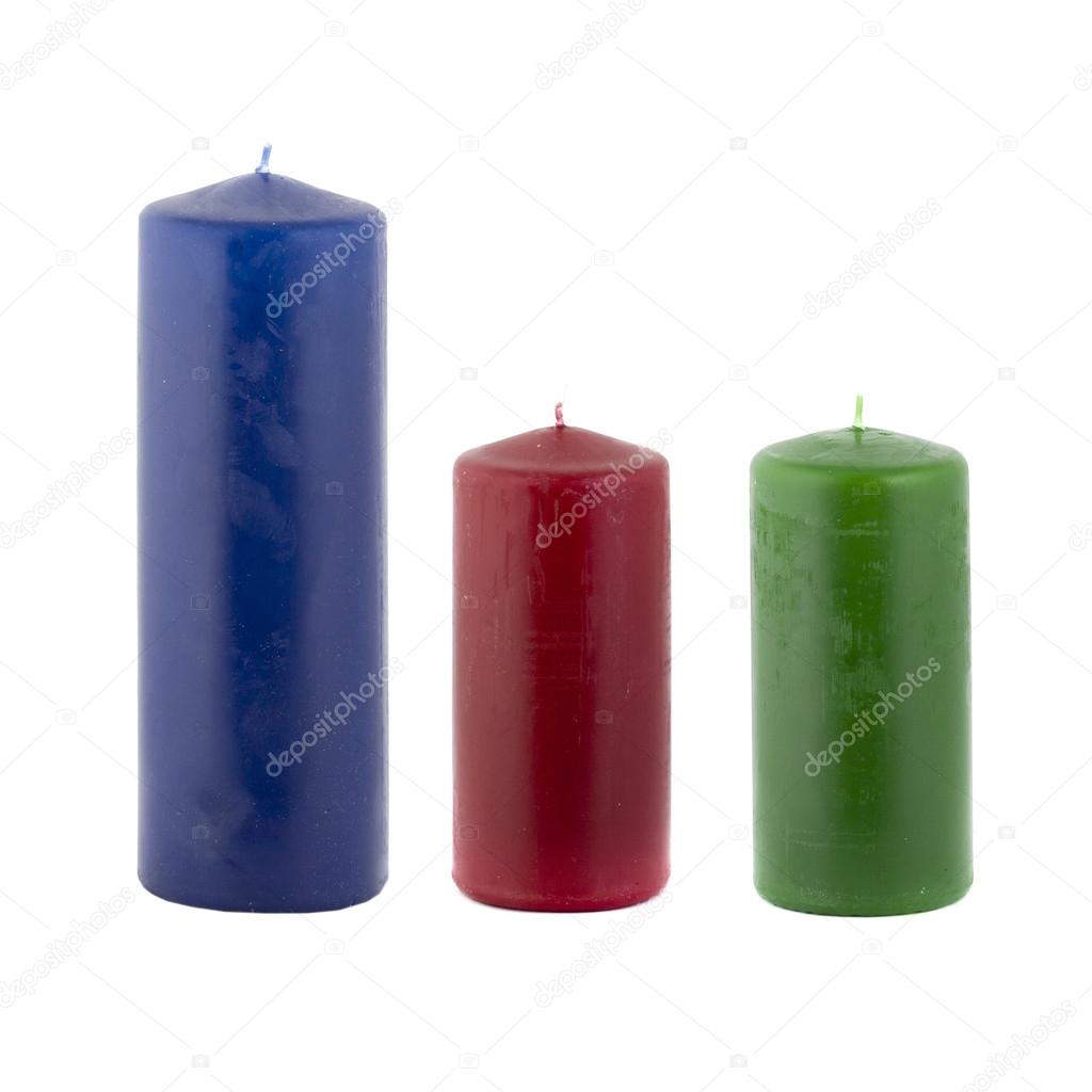 Three Paraffin candles 