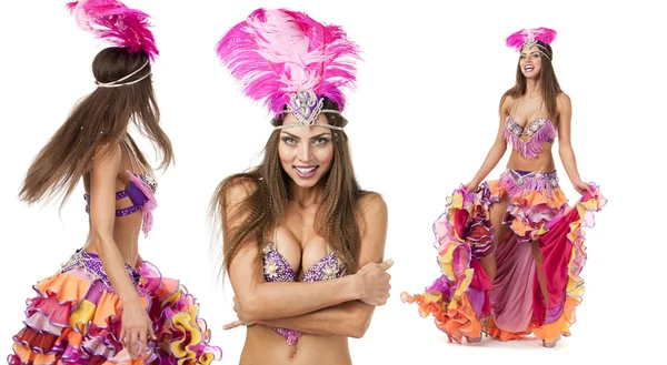 Beautiful carnival dancer, amazing costume — Stock Photo, Image