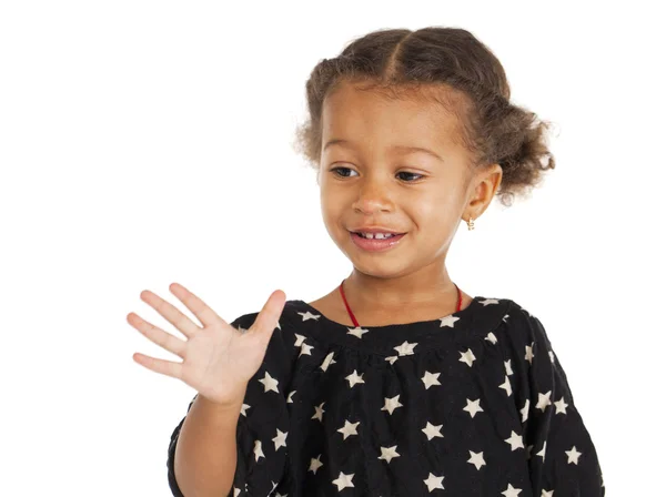 Портрет красивой счастливой маленькой девочки — стоковое фото