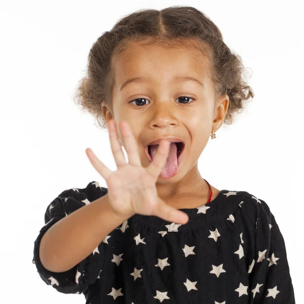 Retrato de hermosa niña feliz — Foto de Stock