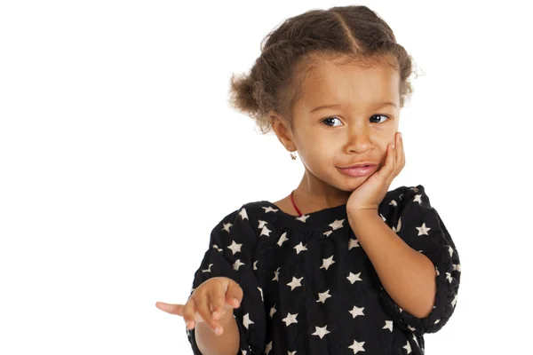 Portrait of beautiful happy little girl — Stock Photo, Image