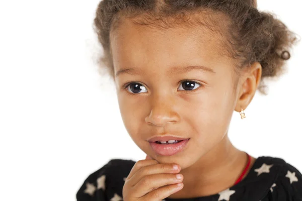 Portrait of beautiful happy little girl — Stock Photo, Image