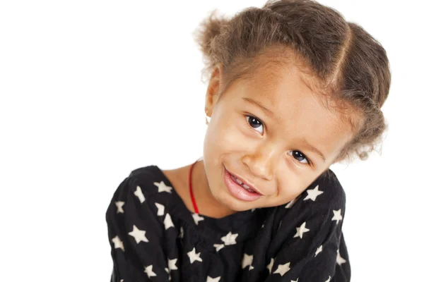 Portrait of beautiful happy little girl — Stock Photo, Image