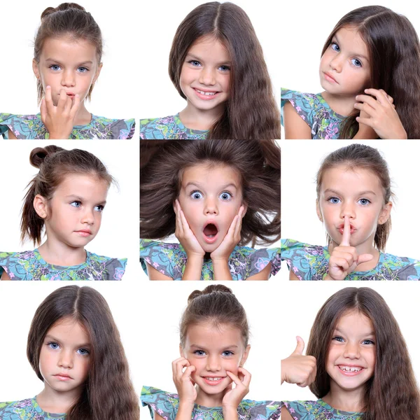 Små flickor, collage — Stockfoto