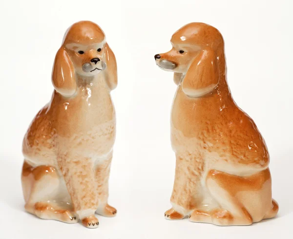 Poodle Dog ceramic figurine — Stock Photo, Image