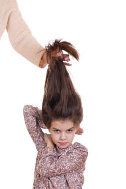 Saç kadar güzel küçük kız portresi