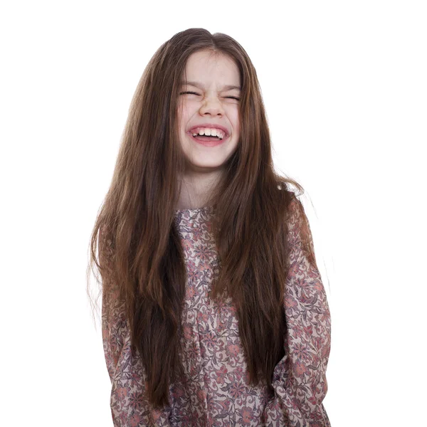 Menina bonita muito divertido rindo — Fotografia de Stock