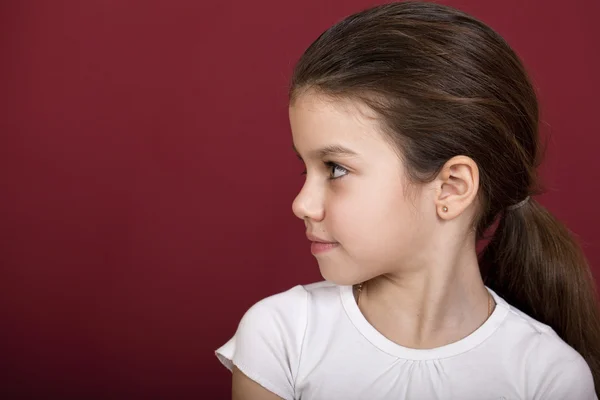 Studio ritratto di una bella bambina — Foto Stock