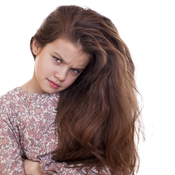 Retrato de una chica bonita liitle — Foto de Stock