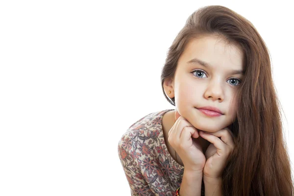 Retrato de una chica bonita liitle —  Fotos de Stock