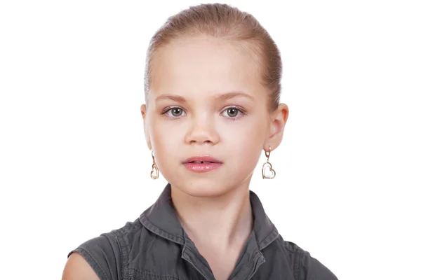 Portrait of a pretty liitle girl — Stock Photo, Image