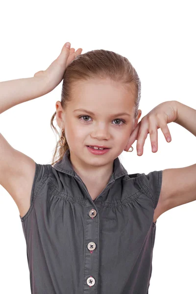 Portrait of a pretty liitle girl — Stock Photo, Image