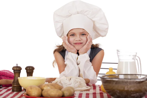 Bebé lindo vestido como um cozinheiro — Fotografia de Stock